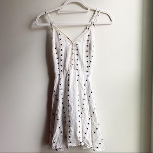 Lost + Wander White Patterned Strappy Dress